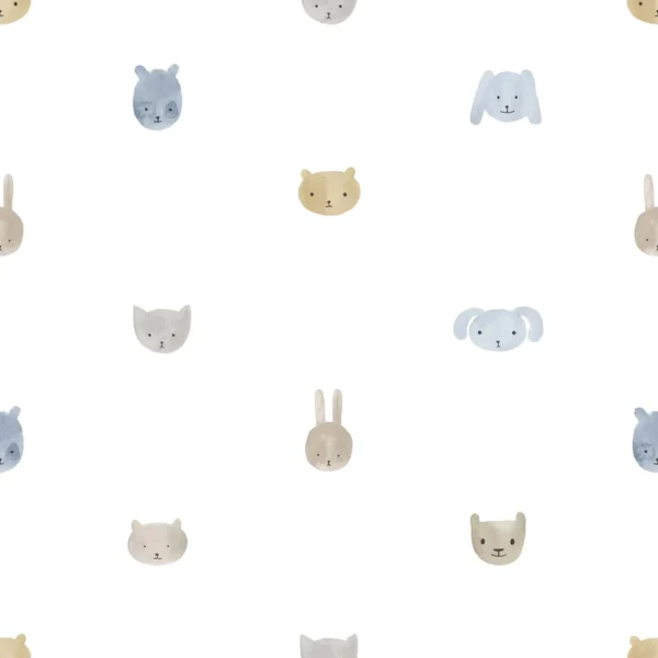 Papel pintado infantil en color azul Happy17 14813