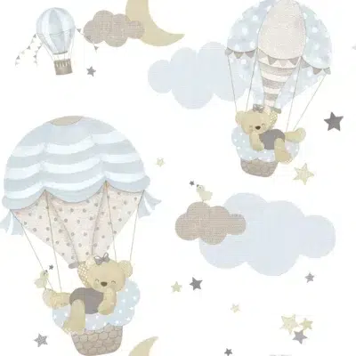 Papel pintado infantil en color azul Happy16 14816