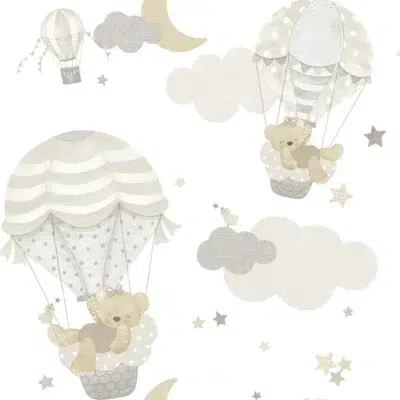 Papel pintado infantil en color gris Happy16 14817