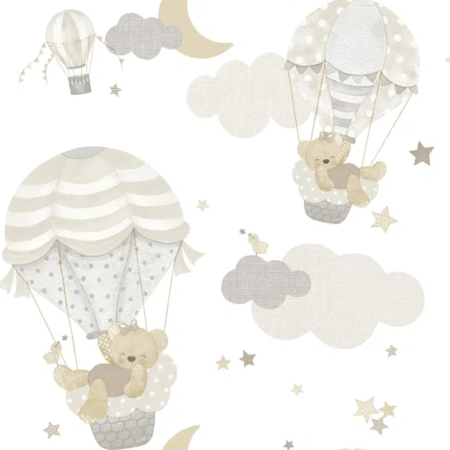 Papel pintado infantil en color gris Happy16 14817