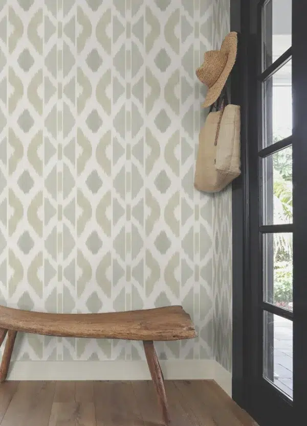 Papel pintado tay ikat de color azul Patan AB3094 - Imagen 6