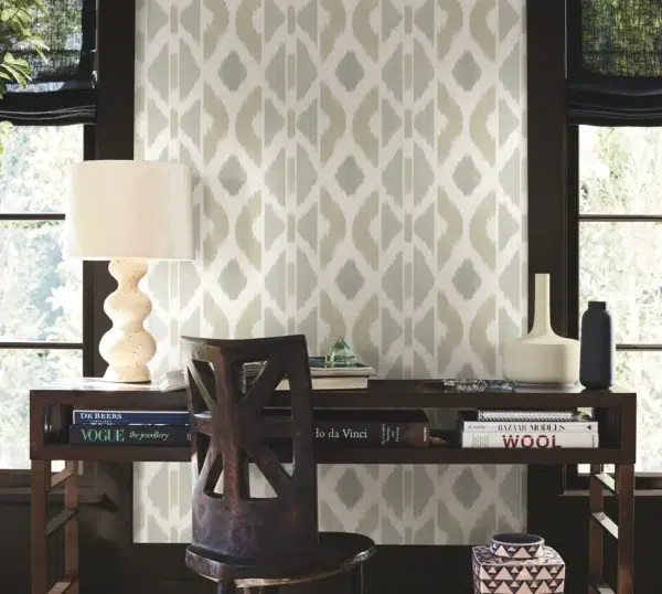 Papel pintado tay ikat de color azul Patan AB3094 - Imagen 7