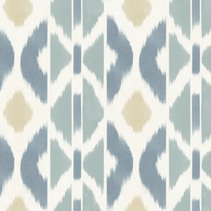 Papel pintado tay ikat de color azul Patan AB3094