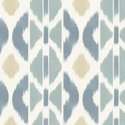 Papel pintado tay ikat de color azul Patan AB3094