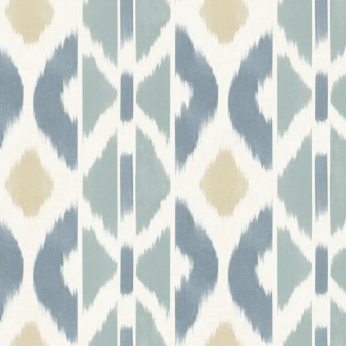 Papel pintado tay ikat de color azul Patan AB3094