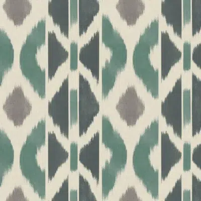 Papel pintado tay ikat de color verde Patan AB3092