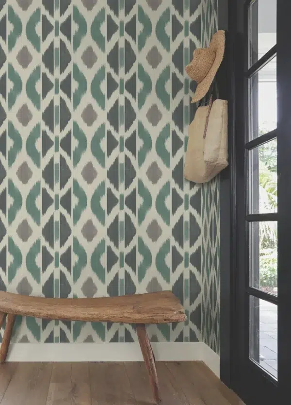 Papel pintado tay ikat de color azul Patan AB3094 - Imagen 9