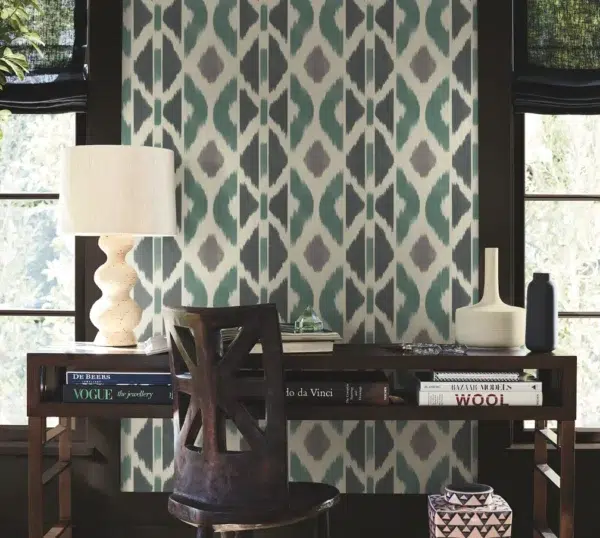 Papel pintado tay ikat de color azul Patan AB3094 - Imagen 10