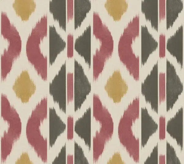Papel pintado tay ikat de color rosa Patan AB3091