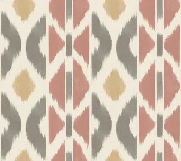 Papel pintado tay ikat de color rosa Patan AB3096