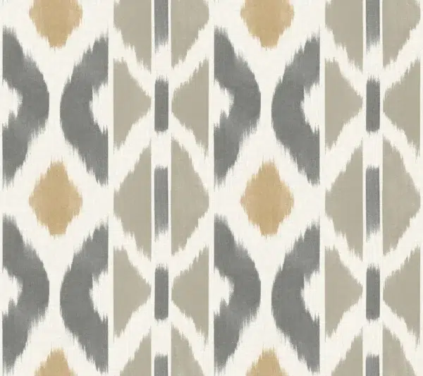 Papel pintado tay ikat de color azul Patan AB3095