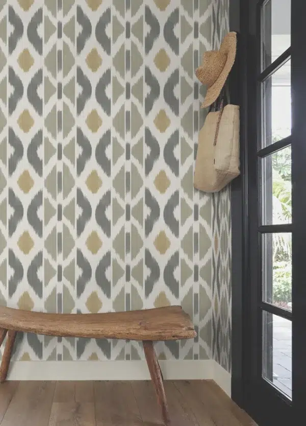 Papel pintado tay ikat de color azul Patan AB3094 - Imagen 18