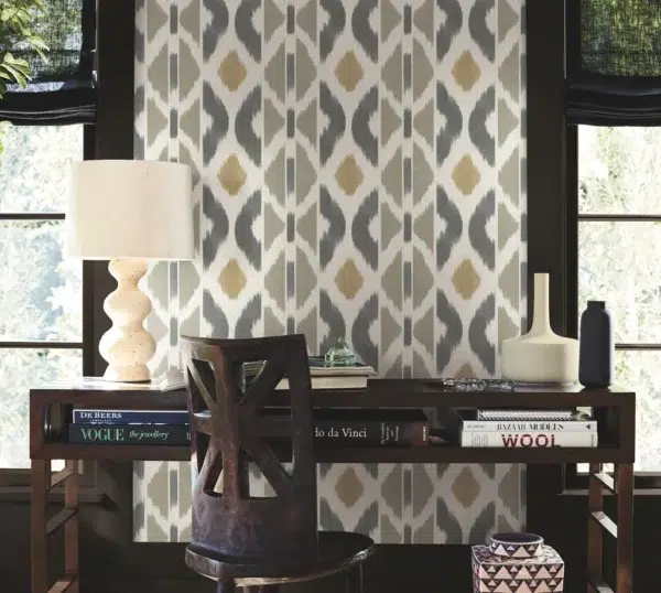 Papel pintado tay ikat de color azul Patan AB3094 - Imagen 19