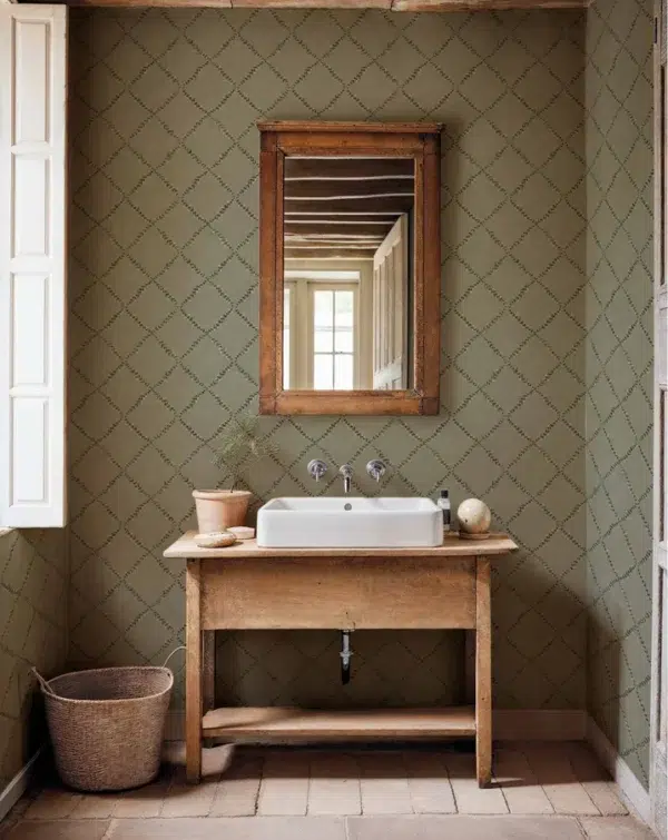 Papel pintado de trellis en color beige Ivy-Garland YSP0516 - Imagen 4