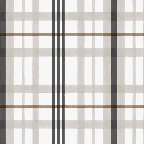 Papel pintado de cuadros en color gris Clans-Check YSP0509