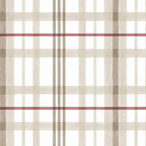 Papel pintado de cuadros en color beige Clans-Check YSP0510