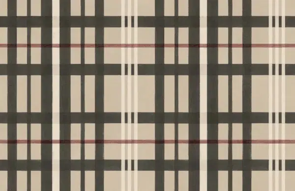 Papel pintado de cuadros en color beige Clans-Check YSP0508