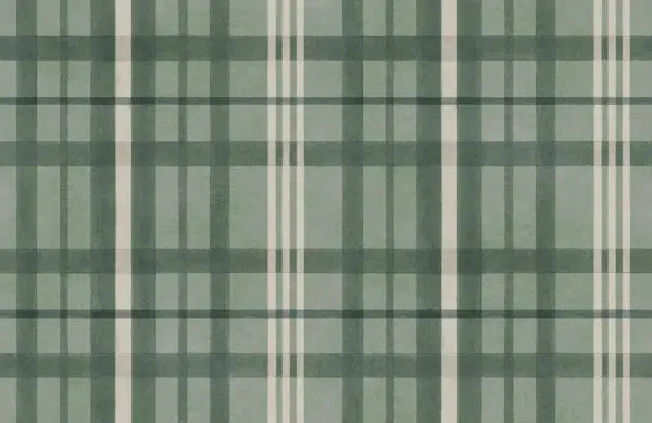 Papel pintado de cuadros en color verde Clans-Check YSP0507