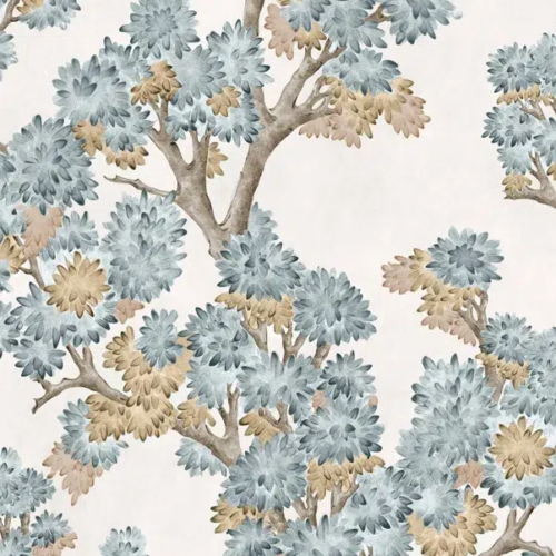 Papel pintado de árboles en color azul Field-Maple YSP0502