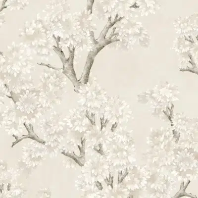 Papel pintado de árboles en color beige Field-Maple YSP0504