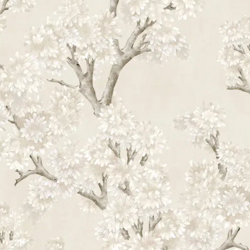 Papel pintado de árboles en color beige Field-Maple YSP0504