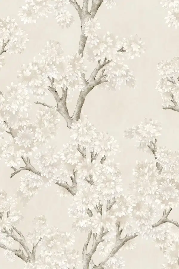 Papel pintado de árboles en color beige Field-Maple YSP0504