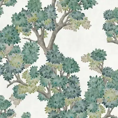 Papel pintado de árboles en color verde Field-Maple YSP0501