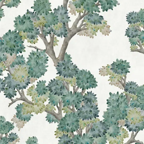 Papel pintado de árboles en color verde Field-Maple YSP0501