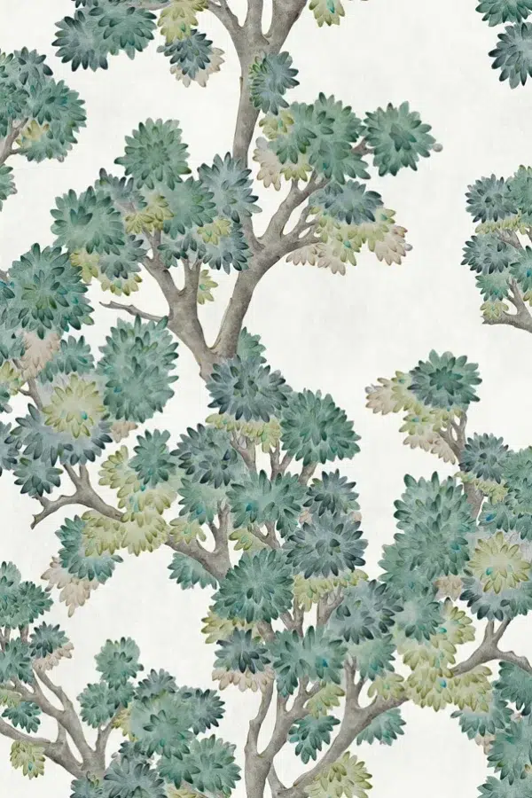 Papel pintado de árboles en color verde Field-Maple YSP0501