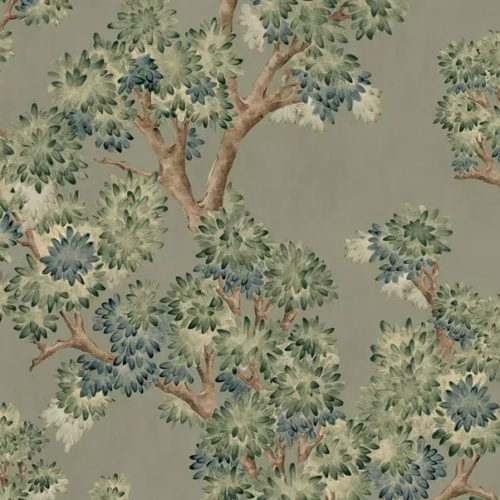 Papel pintado de árboles en color verde Field-Maple YSP0500