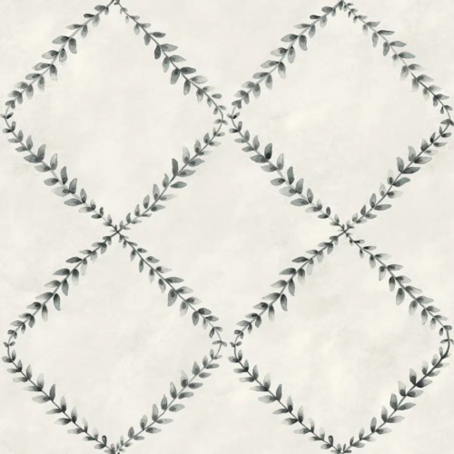 Papel pintado de trellis en color blanco Ivy-Garland YSP0519
