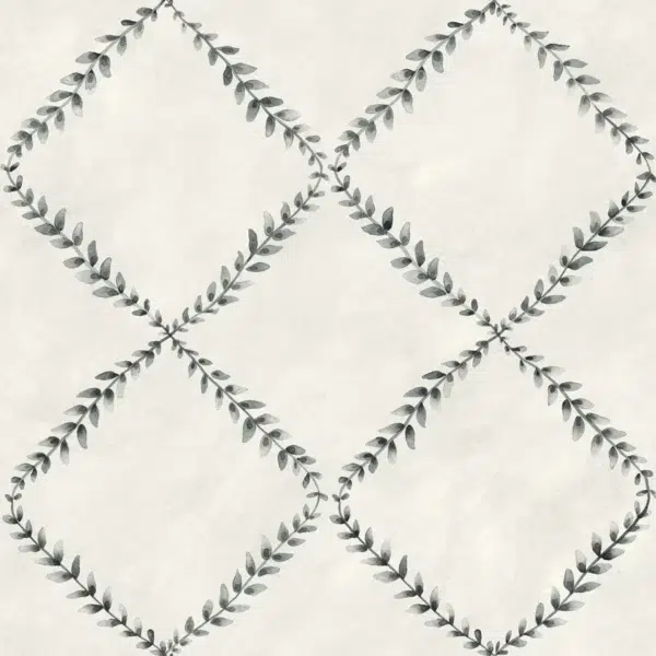 Papel pintado de trellis en color blanco Ivy-Garland YSP0519