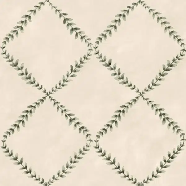 Papel pintado de trellis en color beige Ivy-Garland YSP0516