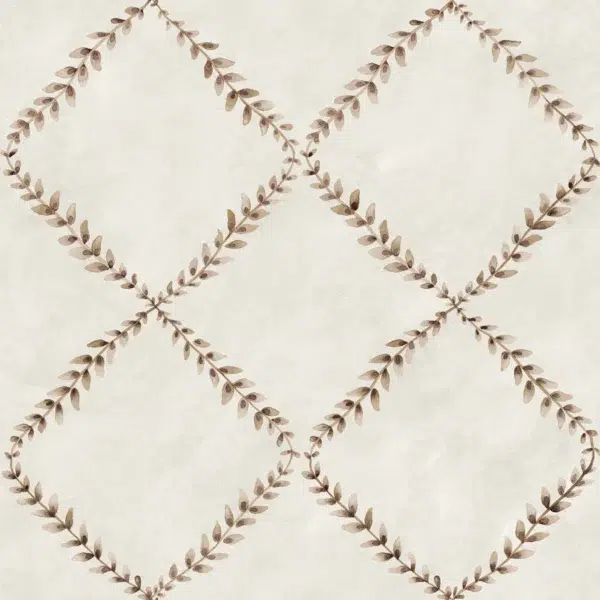 Papel pintado de trellis en color beige Ivy-Garland YSP0520