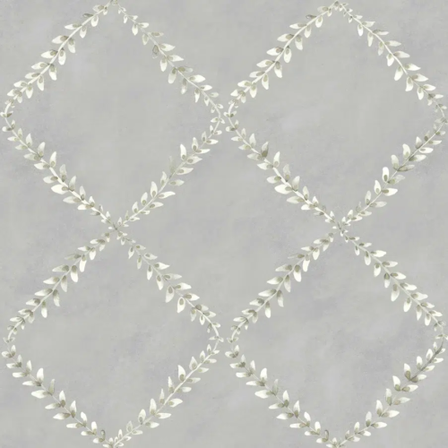Papel pintado de trellis en color gris Ivy-Garland YSP0521