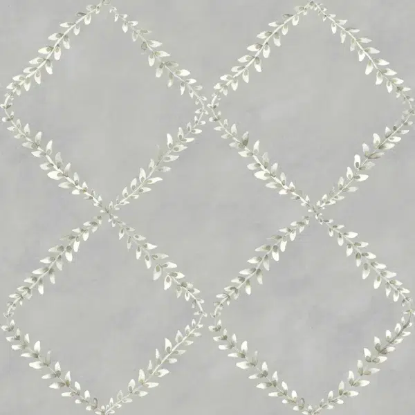 Papel pintado de trellis en color gris Ivy-Garland YSP0521
