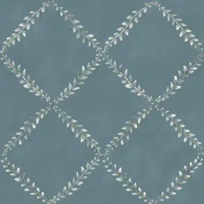 Papel pintado de trellis en color azul Ivy-Garland YSP0518