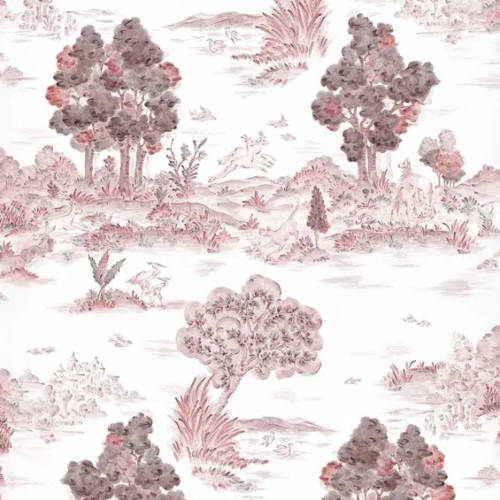 Papel pintado de árboles en color rojo Royal-Oak YSP0515