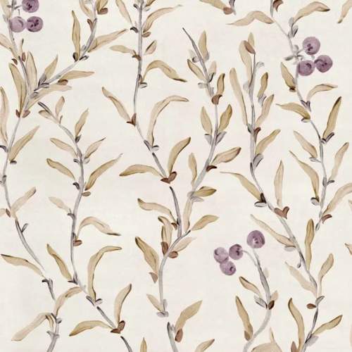 Papel pintado de frutas en color beige Wild-Blackthorn YSP0523