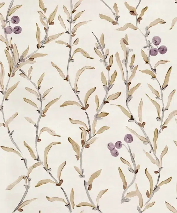 Papel pintado de frutas en color beige Wild-Blackthorn YSP0523