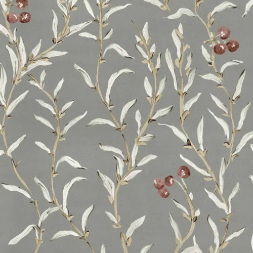 Papel pintado de frutas en color gris Wild-Blackthorn YSP0526