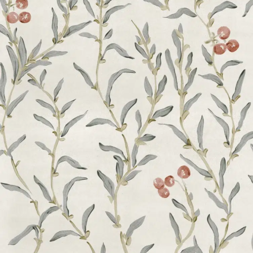 Papel pintado de frutas en color gris Wild-Blackthorn YSP0527