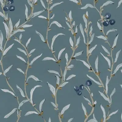 Papel pintado de frutas en color azul Wild-Blackthorn YSP0525