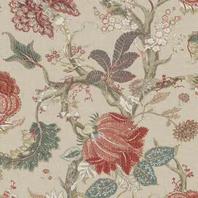 Papel pintado de estampado floral en color beige Thurleigh CL70101