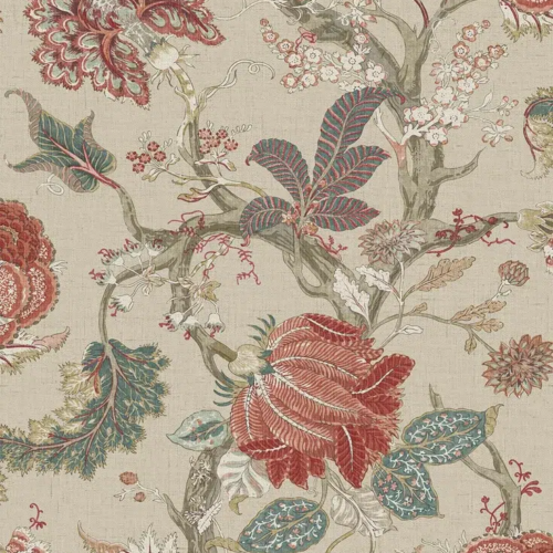 Papel pintado de estampado floral en color beige Thurleigh CL70101