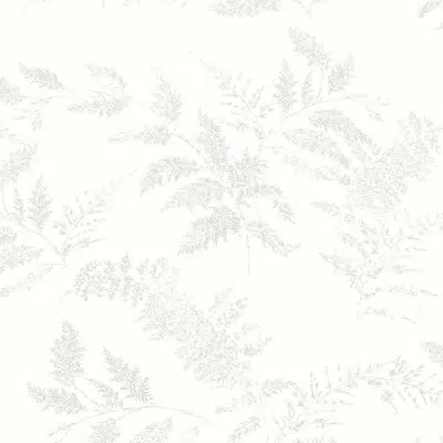 Papel pintado de hojas en color gris Fougere 36200509