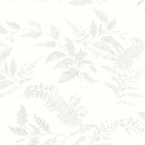 Papel pintado de hojas en color gris Fougere 36200509