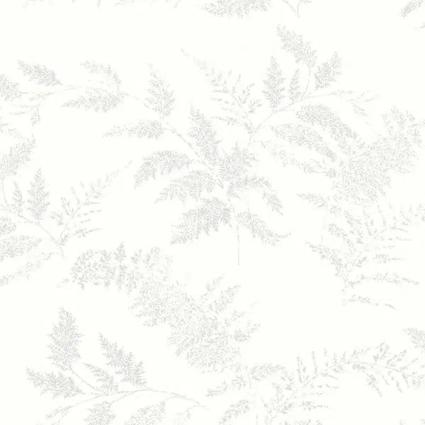 Papel pintado de hojas en color gris Fougere 36200509