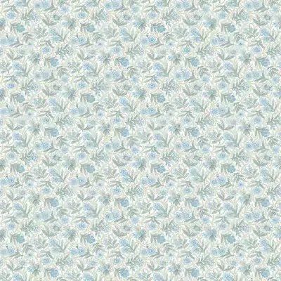 Papel pintado de estampado floral en color azul Praline 36230101