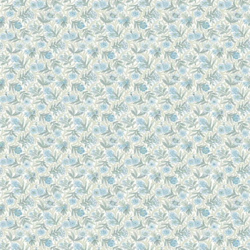 Papel pintado de estampado floral en color azul Praline 36230101